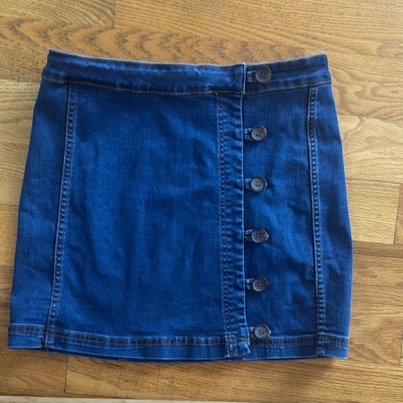 Skirt ,Denim Button-Up Skirt - Picture 1 of 8